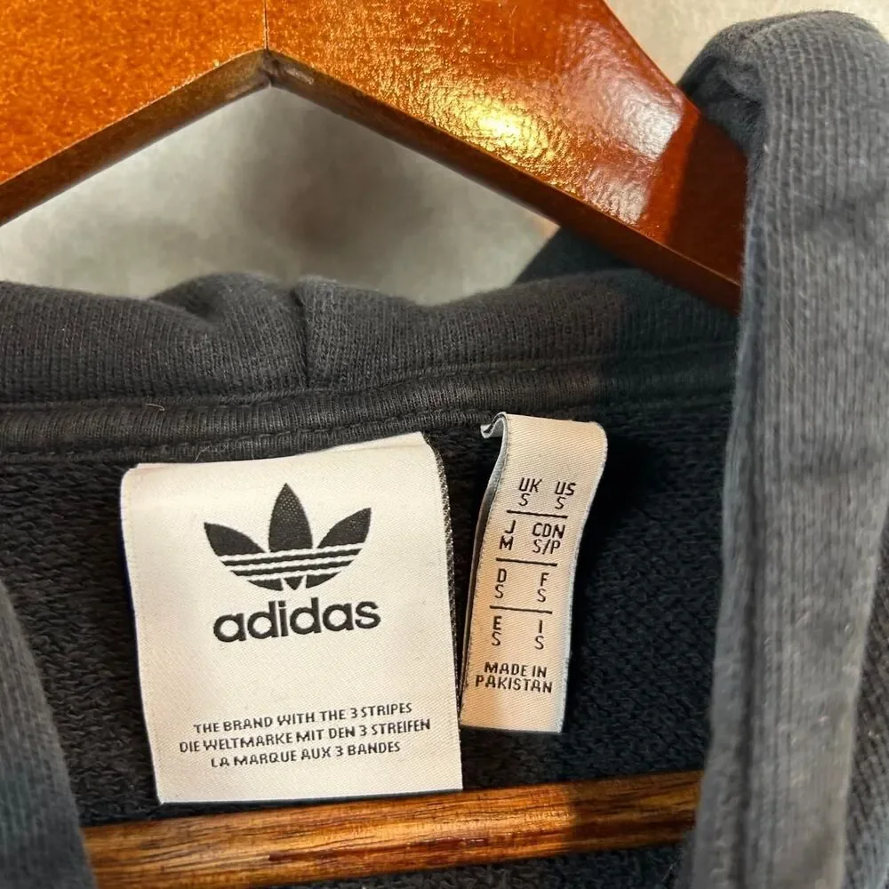 Adidas-originals Men's Black and Grey Hoodie